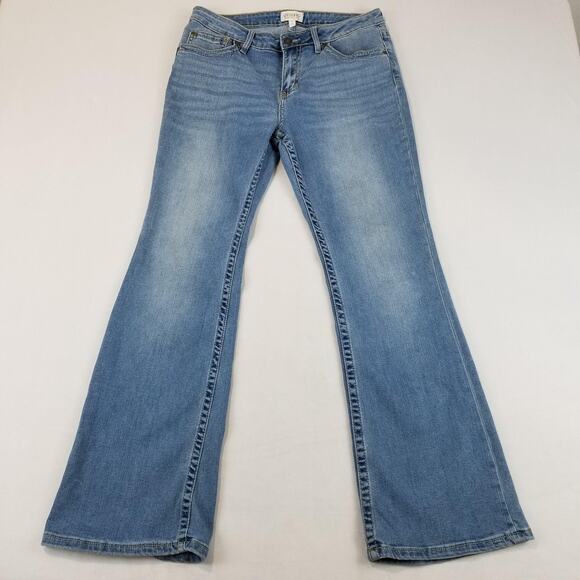 Shyanne Jeans Womens 32 Short Light Wash Blue Bootcut Western Embellished Aztec - Picture 11 of 11